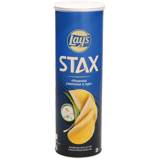 [82445] Lays Stax Aardappelchips met de smaak van Sour Cream en Onio
