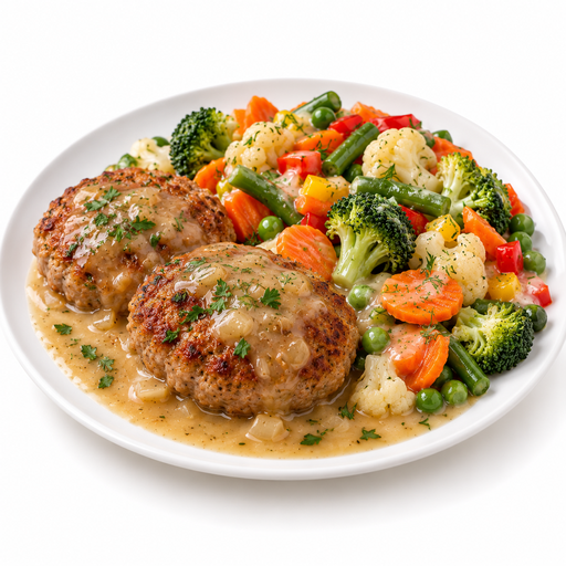 [2812] KOTLETI MET MIX GROENTEN MET LICHTE SAUS