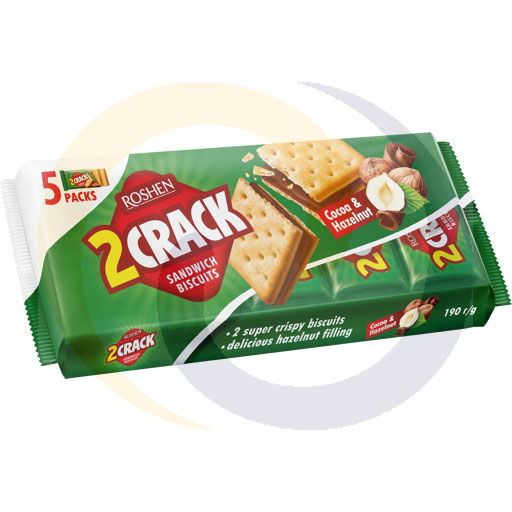 [10543100ROE] Crackers 2Crack cacao-hazelnut 190g