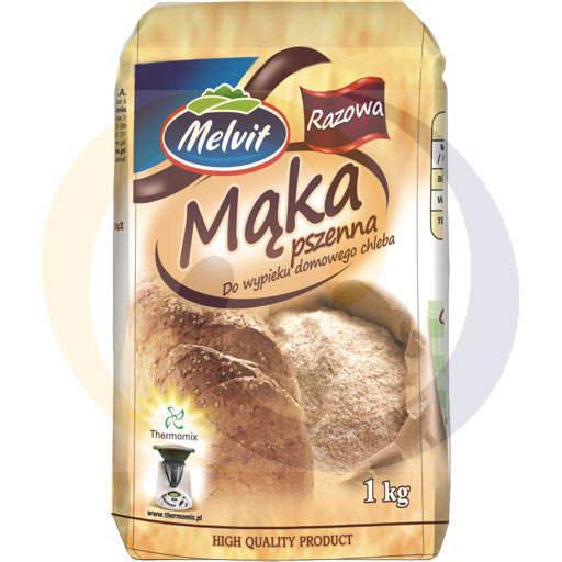 [109091002ME] Volkoren Tarwemeel voor Thuisbakken Brood 1,0kg Melvit