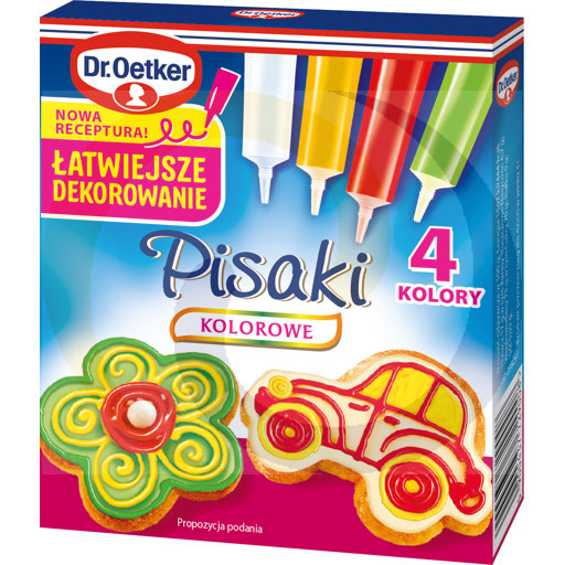 [47340100DRO] Сахарные маркеры 4 цвета 4*17г Dr.Oetker