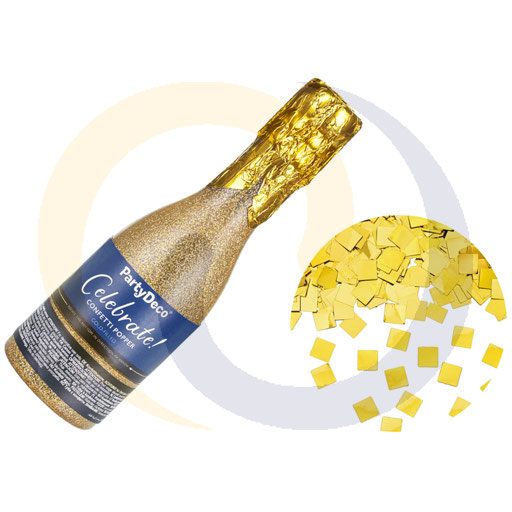 [81890100PAD] Confetti Tube Champagne Goud 20.5cm PartyDeco