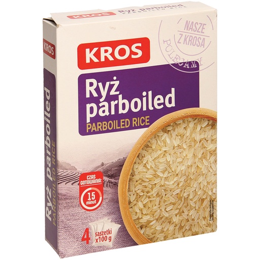 [834101002KR] Kros "Ryz Parboiled"  Рис пропаренный  в варочных пакетах