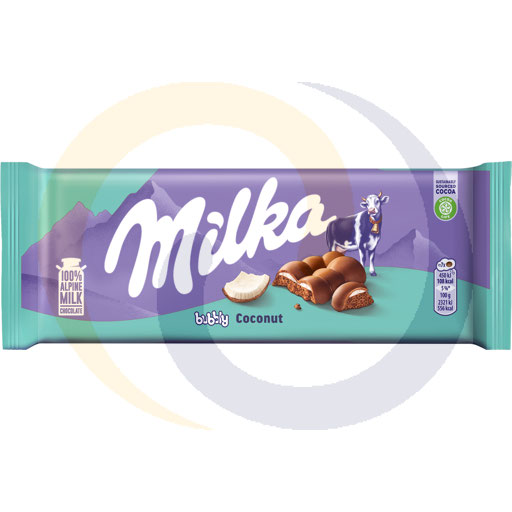 [85985100DAN] Milka chocolade luchtig kokos 97g/12st Mondelez