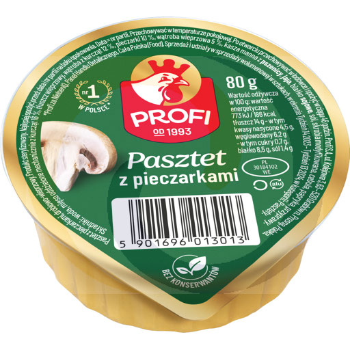[991650002PR] Свиная и куриная паштета с грибами 80г/28шт Профи