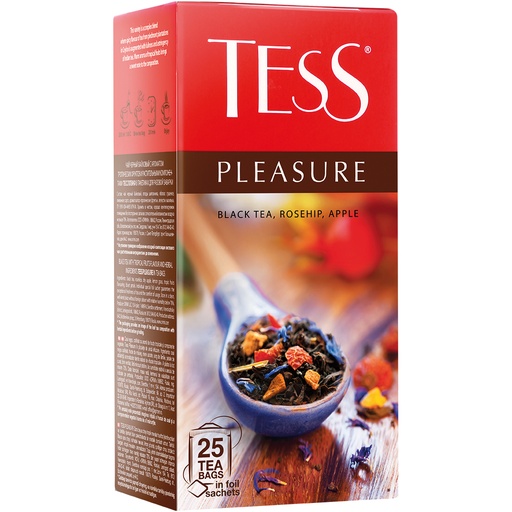 [58299] Чёрный чай с ароматом яблока и шиповника "TESS Pleasure" 25