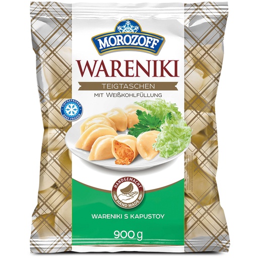 [02205] "MOROZOFF" deegrolletjes "Wareniki" met wittekoolvulling