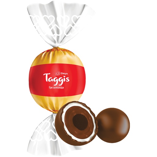 [91668] DEYA "Taggis" Confiserie met cacao-puffrijst 3%, in driedeli