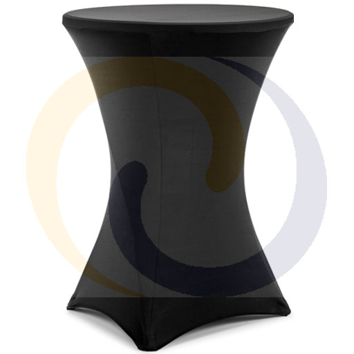[14103100PAD] Cocktailtafel hoes 80x110cm zwart PartyDeco