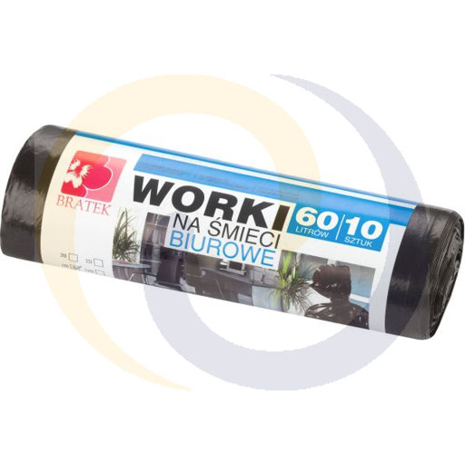 [79042000BRT] Пакеты для офиса 60л / 10шт LDPE Bratek