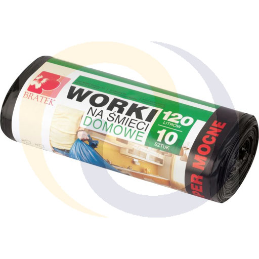 [79062000BRT] Мешки для мусора 120л / 10шт LDPE Bratek