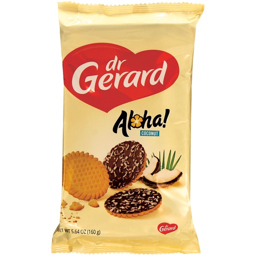 [79436] Mürbekeksen "Aloha" met kokosmaak, gedecoreerd met cacaobasi
