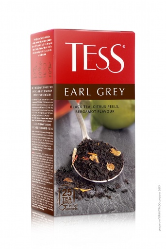 [58714] Zwarte Thee "Tess Earl Grey", gearomatiseerd – Bergamot, in theezakjes