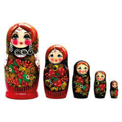 [0001021124] Матрёшка Хохлома клубника красная M5 18 см
