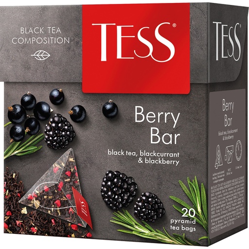 [58243] Чай чёрный "Tess Berry Bar", ароматизированный- ежевика и че