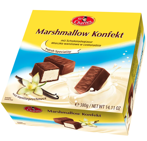 [0001021482] Schuimsuikergoed met vanillesmaak en chocoladecoating.