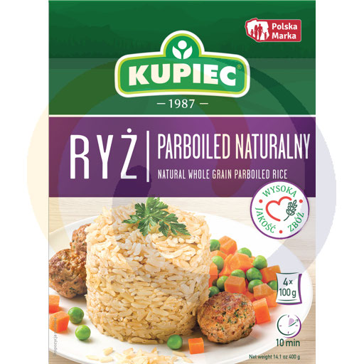 [33948000KUP] "Kupiec" Parboiled volkorenrijst in kookzakjes 4x100 g