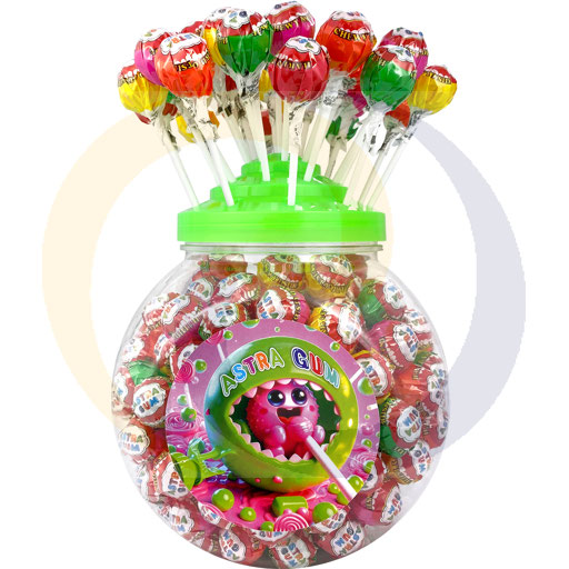 [75039100AST] Lollipopbal met smeltend kauwgom 12g/140stuks Astra