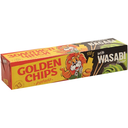 [82365] Gouden chips wasabi-smaak, pittig