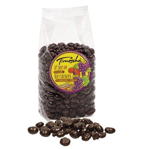 [86912] Rozijnen in cacaohoudende vetglazuur, gedrapeerd