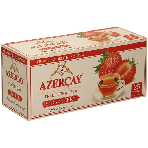 [58633] Чай чёрный Азерчай с ароматом клубники
