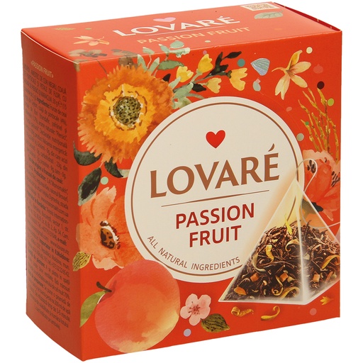 [58409] Lovare Passion fruit - черный чай с фруктами в пирамидках