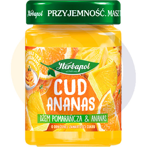 [90534100HER] "Herbapol" Ananas-sinaasappelconfituur 280 g