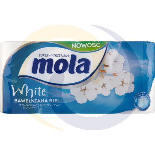 [72377000VEL] Мола Белая Хлопковая Белая Toilet Paper 8 рулонов