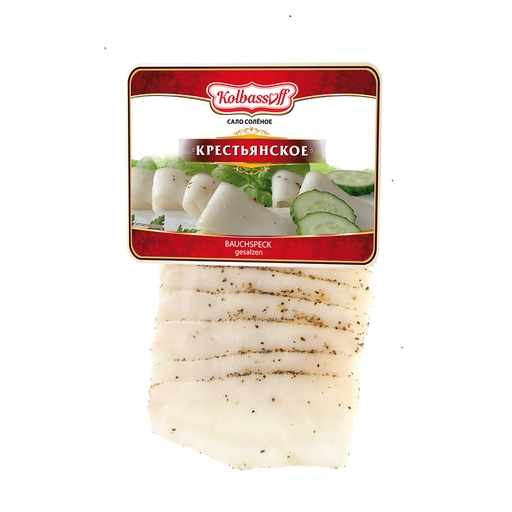 [24100] Gezouten buikspek "Krestjanskoe" met zwarte peper en knoflook