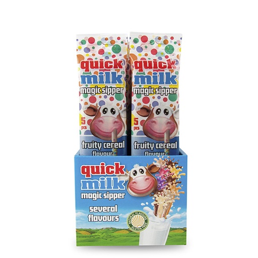 [0001022077] Rietjes, oplosbaar suikergranulaat met fruitsmaak, 5-pack