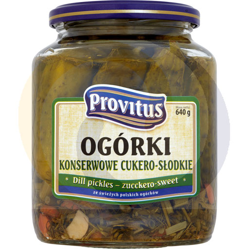 [584690004PR] Продукты Провитус Укропные Огурцы Зуккеро Сладкие 640 г
