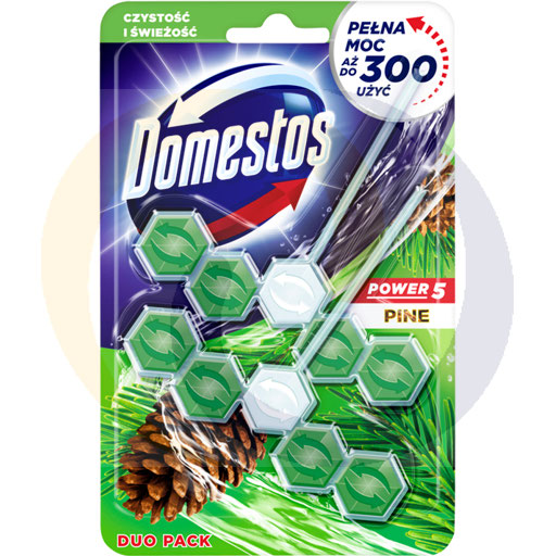 [89952000UNC] DOMESTOS POWER5 DUO TOILETBLOK 2X55G DENNEN