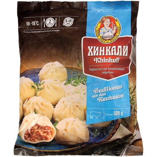 [02298] "Khinkali" deegwaren met 52% vulling van 30,4% varkensvlees 