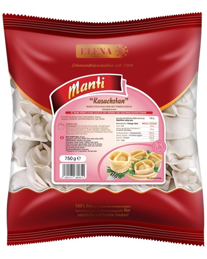 [02481] Manti (Noodledeegzakjes met rundvlees) diepgevroren