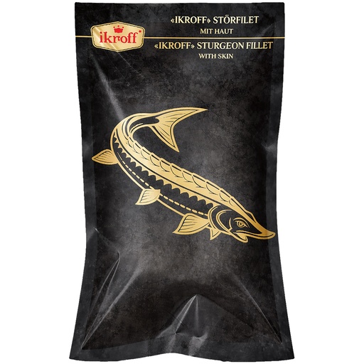 [01206] "IKROFF" Stooffilet met huid, vacuüm verpakt, diepgevroren.