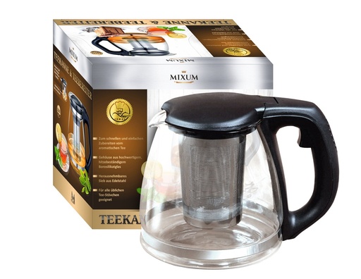 [0001022259] Theepot van borosilicaatglas met zeef, 1,5 L