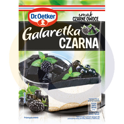 [57251200DRO] Черный фруктовый желе 70г/25шт Dr. Oetker