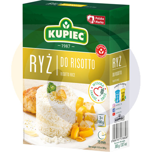 [94743000KUP] "Kupiec" Risottorijst in kookzakjes 3x100 g