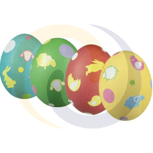 [10578300DKO] Paasei versier set, 4 kleuren, stickers / 20 stuks.