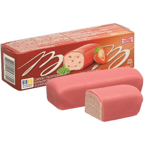 [18372] Strook op basis van roomkaas met 10% aardbeienbereiding en g