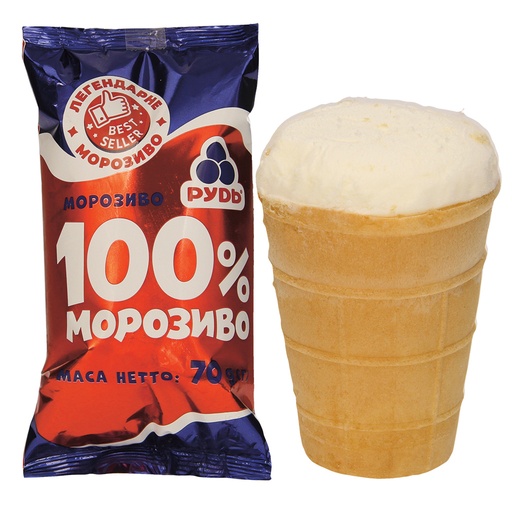 [04183] 100% - Vanille-ijs in een wafelbekertje