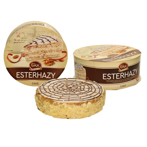 [05434] "Esterhazy" Cremetaart met walnoten en amandelen, diepgevror