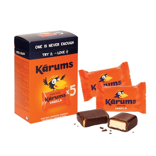 [18373] Quarkrepen met vanillesmaak in cacao-vetglazuur, diepgevrore