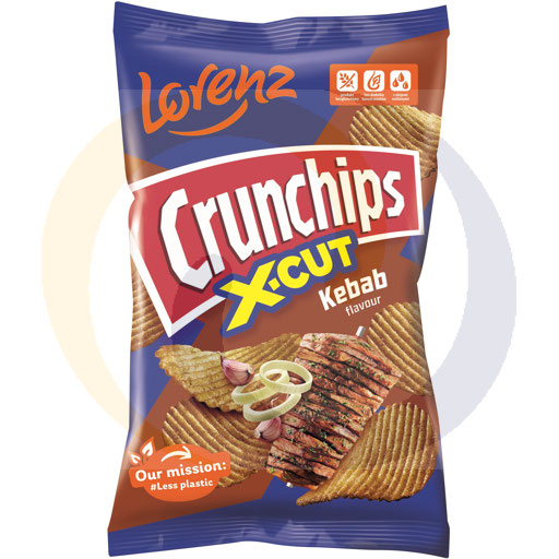 [10548200BHP] Crunchips X-Cut kebab chips 130g/12 stuks Lorenz