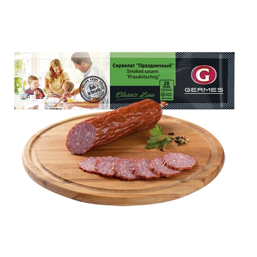 [23651] Kooksalami "Servelat Prasdnitschnyj", heet gerookt