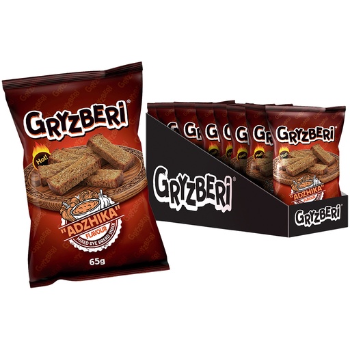 [82241] "GRYZBERI" Гренки ржано- пшеничные со вкусом аджики, острые