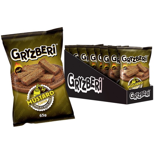 [82242] "GRYZBERI" Гренки ржано- пшеничные со вкусом горчицы