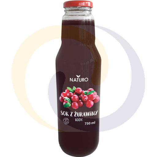 [84997000PBE] Cranberrysap 100% glas 750ml / 6st Polbioeco