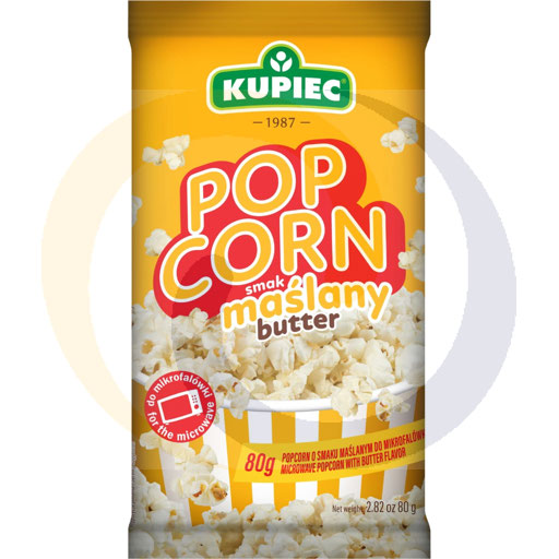 [95402000KUP] Boter-smaak popcorn 80g/25 stuks. Kupiec