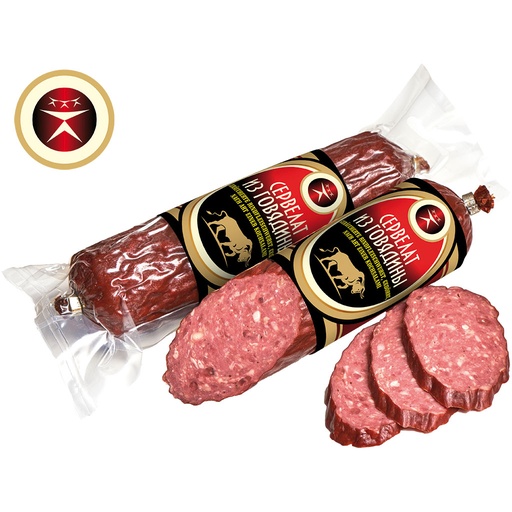 [23025] Gerookte rundWorst volgens de stijl van een kooksalami